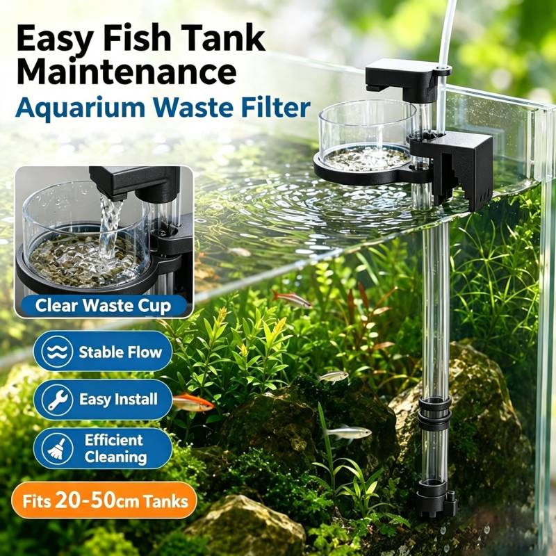 Aquarium Fish Maintenance - Çıkarılabilir Hava Kaldıraçlı Akvaryum Balık Atık