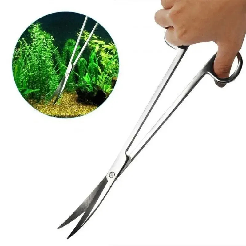 Aquarium Fish Maintenance - Akvaryum Makası, Ekstra Uzun Paslanmaz Çelik