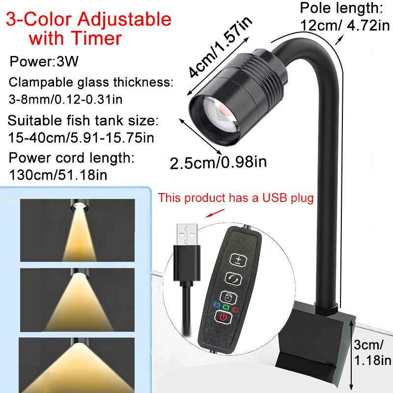 3W Güney Amerika Akvaryum Spot - Aquarium Fish Light Lamp incelemesi ve fiyatı